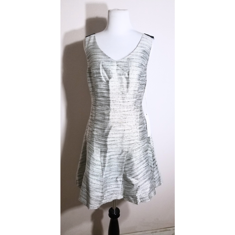 NWT Adelyn Rae Silver Metallic Dress